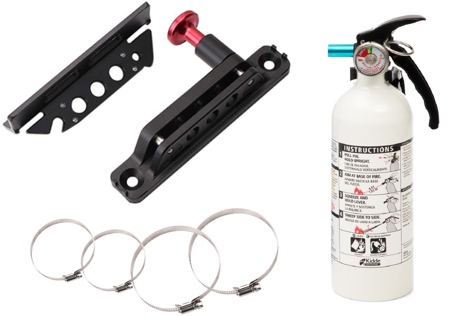 Full Access 3-lbs Fire Extinguisher & Quick Release Bracket Kit